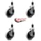 Service Caster 5 Inch Thermoplastic Wheel 1-7/8 Inch Expanding Stem Caster with Brakes, 4PK SCC-EX05S510-TPRS-SLB-178-4 - alternate 3